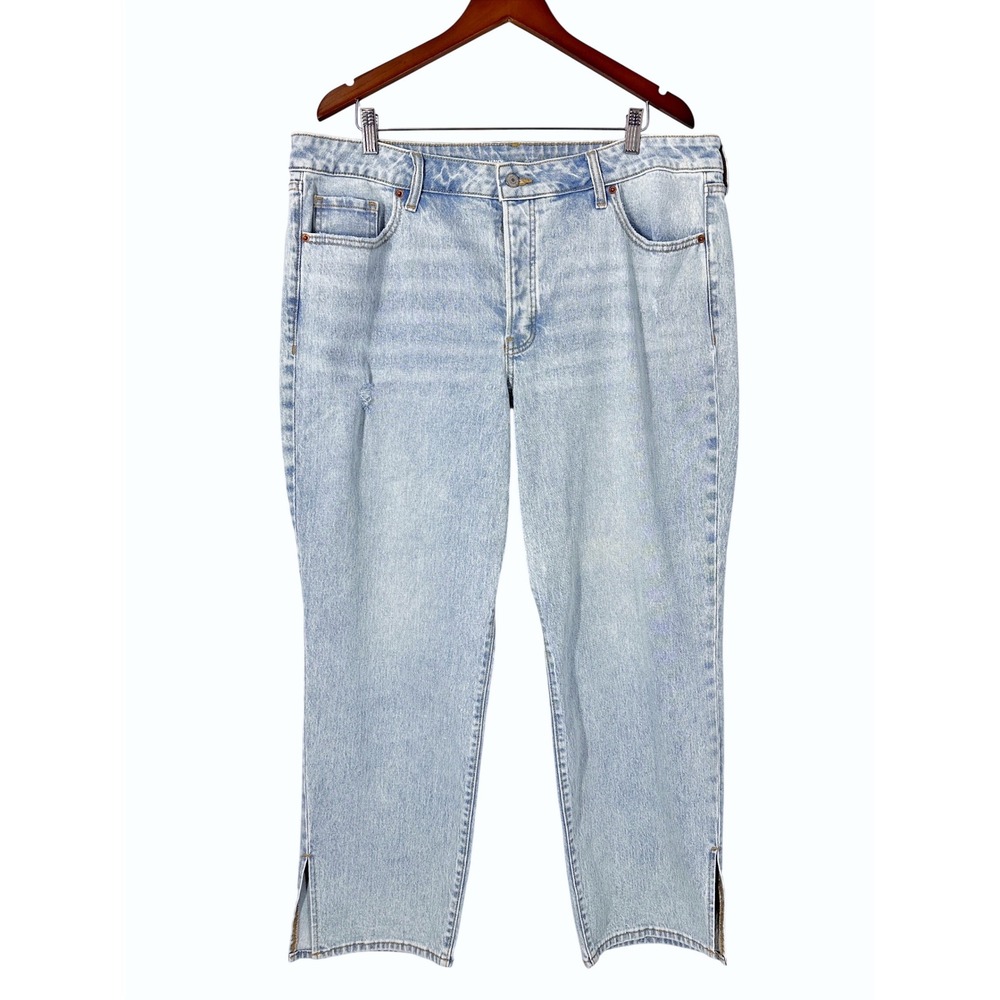 Old Navy OG Loose Fit Light Wash Baggy Side Slits Jeans Women's Plus Size 20